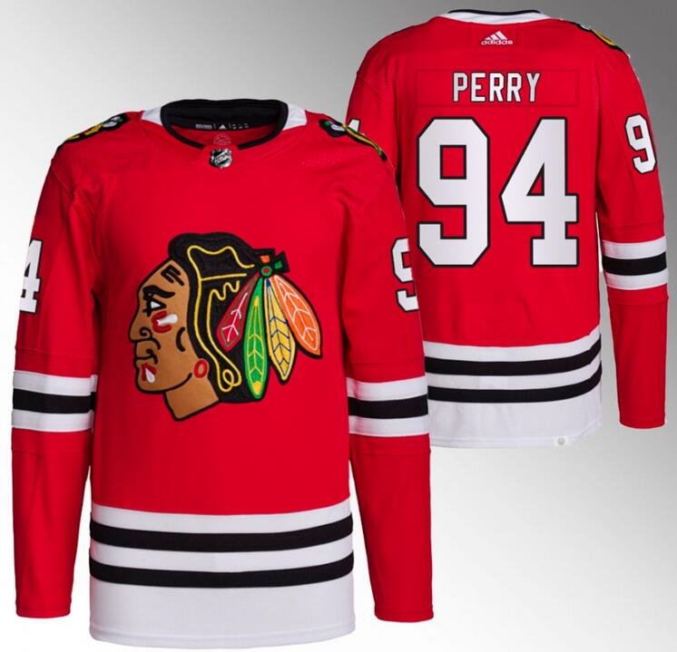 Chicago Blackhawks #94 Corey Perry Red Stitched Hockey Jersey