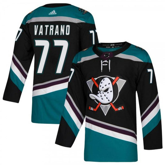 Anaheim Ducks #77 Frank Vatrano Teal Alternate Authentic Stitched Hockey Black Jersey