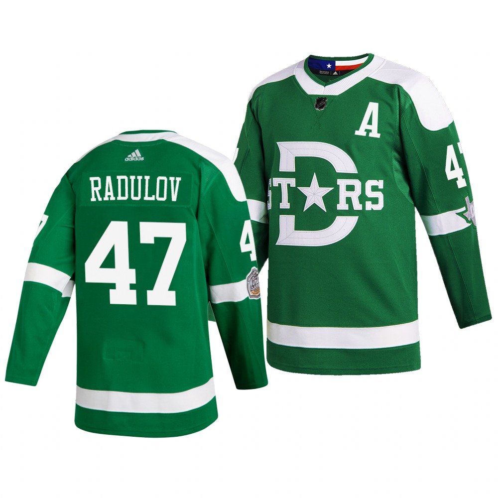 Men's Dallas Stars #47 Alexander Radulov Green 2020 Winter Classic Hockey Jersey