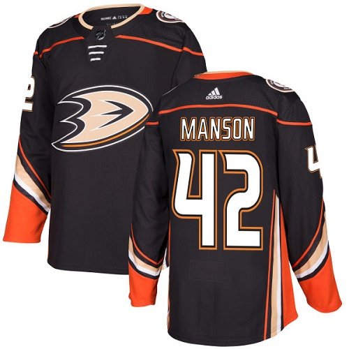 Men's Anaheim Ducks #42 Josh Manson Black Home Authentic Stitched Hockey Jersey