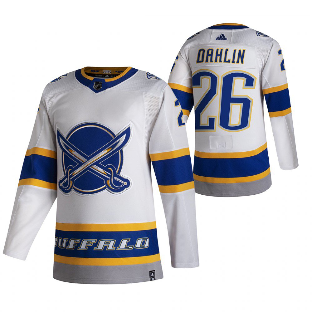 Men's Buffalo Sabres #26 Rasmus Dahlin White 2020-21 Alternate Authentic Player Hockey Jersey